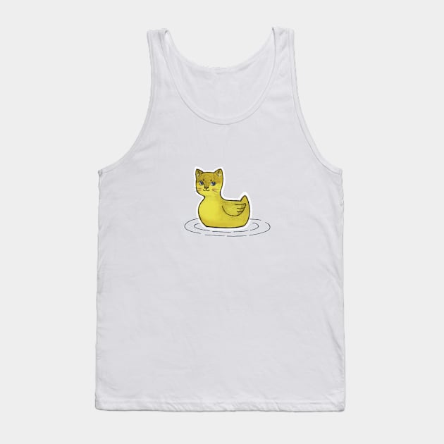 Duck Cat Tank Top by pantera